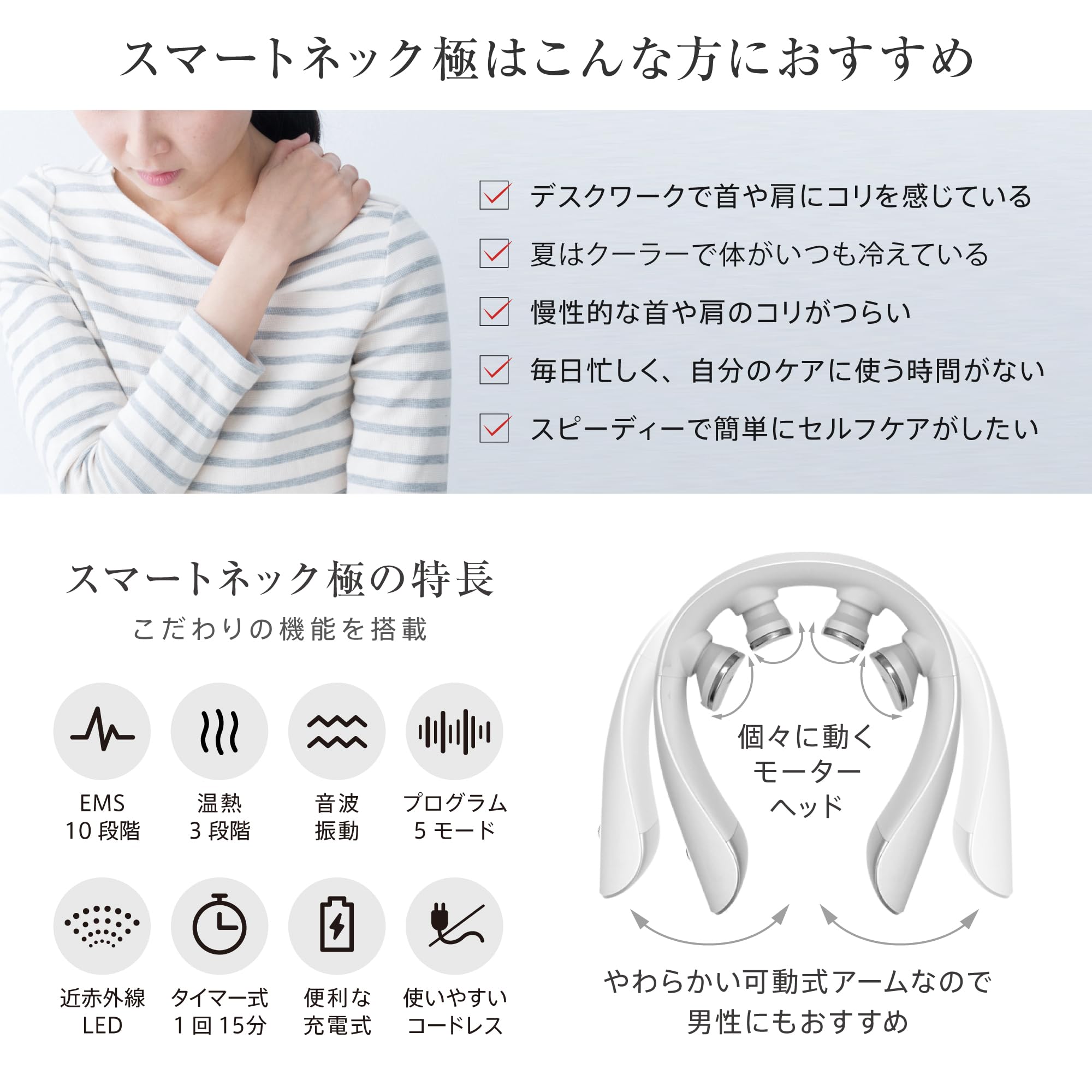 【新品＆未使用】１台限定！元値から3300円offの超大特価！スマートネック極 Amazon.co.jp: eviden スマートネック極 HL-SK53 (ホワイト) 中周波